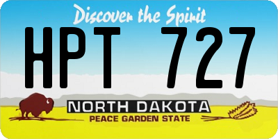 ND license plate HPT727