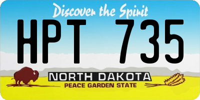 ND license plate HPT735