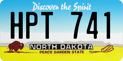 ND license plate HPT741