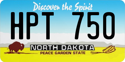 ND license plate HPT750