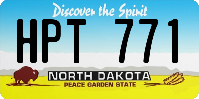 ND license plate HPT771
