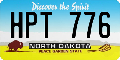 ND license plate HPT776