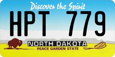 ND license plate HPT779