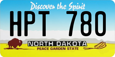 ND license plate HPT780