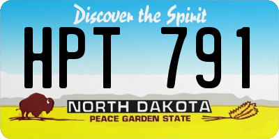 ND license plate HPT791