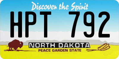 ND license plate HPT792