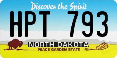 ND license plate HPT793
