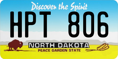 ND license plate HPT806