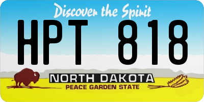 ND license plate HPT818