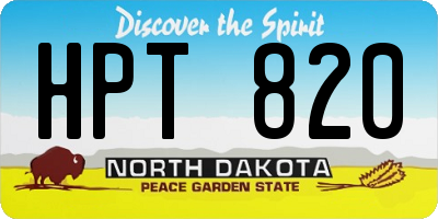 ND license plate HPT820