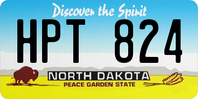 ND license plate HPT824