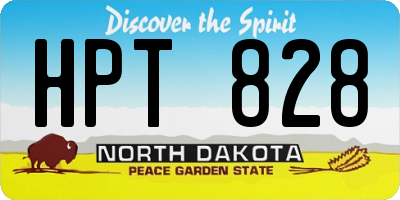 ND license plate HPT828