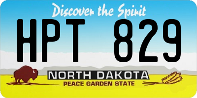ND license plate HPT829