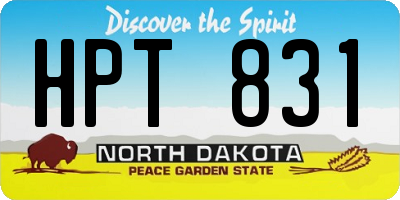 ND license plate HPT831