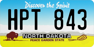 ND license plate HPT843