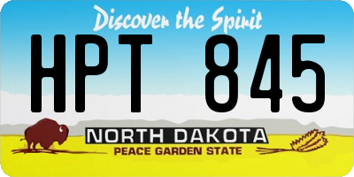 ND license plate HPT845