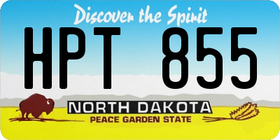 ND license plate HPT855