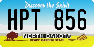 ND license plate HPT856