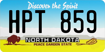 ND license plate HPT859