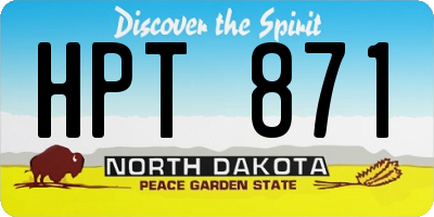 ND license plate HPT871