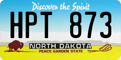 ND license plate HPT873