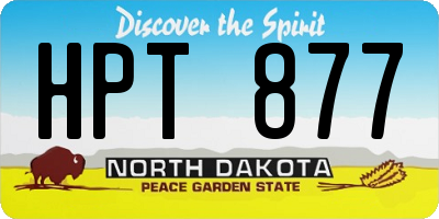 ND license plate HPT877
