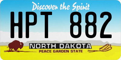 ND license plate HPT882