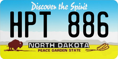 ND license plate HPT886