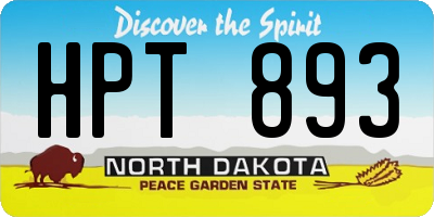 ND license plate HPT893