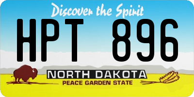 ND license plate HPT896