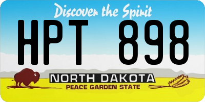 ND license plate HPT898