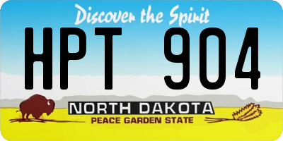 ND license plate HPT904