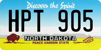 ND license plate HPT905