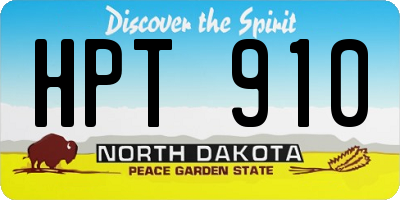 ND license plate HPT910