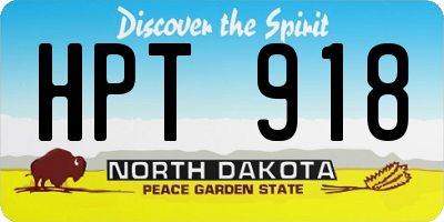ND license plate HPT918