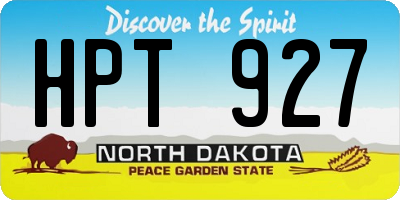 ND license plate HPT927