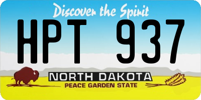 ND license plate HPT937