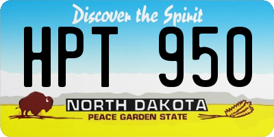 ND license plate HPT950