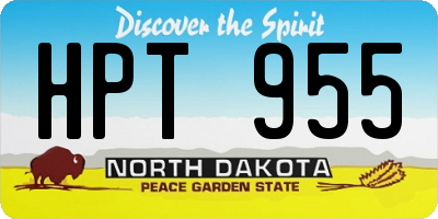 ND license plate HPT955