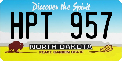 ND license plate HPT957