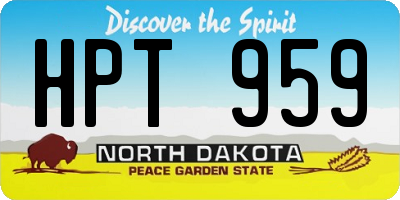 ND license plate HPT959