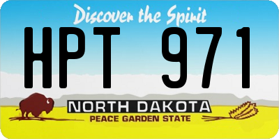 ND license plate HPT971