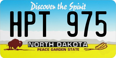 ND license plate HPT975