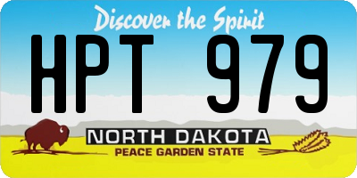 ND license plate HPT979