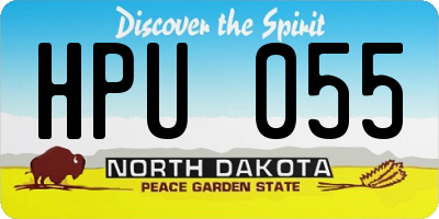 ND license plate HPU055