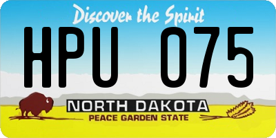 ND license plate HPU075