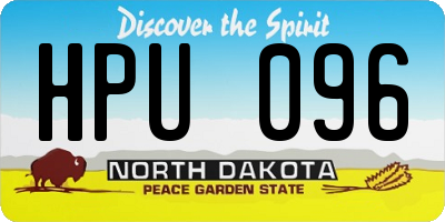 ND license plate HPU096