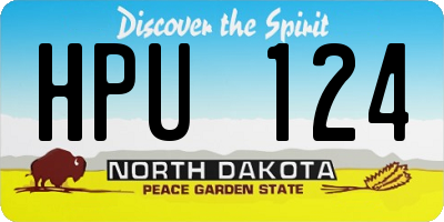 ND license plate HPU124