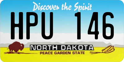 ND license plate HPU146