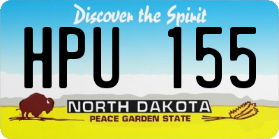 ND license plate HPU155
